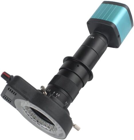 مجموعة ملحقات المجهر 4K 48MP HD 1080P HDMI USB كاميرا فيديو مجهر رقمية 100X 300X C-Mount Lens شرائح المجهر البصري in Kuwait