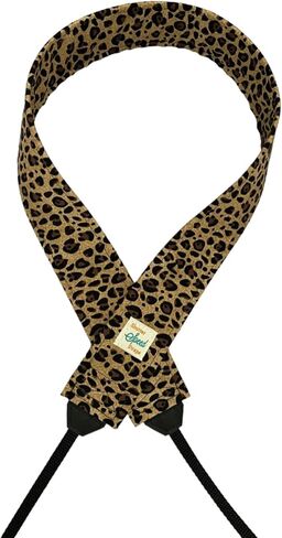 Black and Brown Leopard Print Camera Strap (One Size - Width: 1.5") in Saudi Arabia