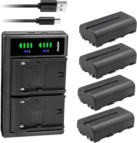 Kastar NP-F550 / NP-F570 LTD2 USB Battery Charger Compatible with GVM GVM-50M GVM-50RS GVM-110S GVM-480S GVM-520S GVM-560AS GVM-672S GVM-896S GVM-MB832 GVM-LT50 GVM-LT100 GVM Video Light in Saudi Arabia