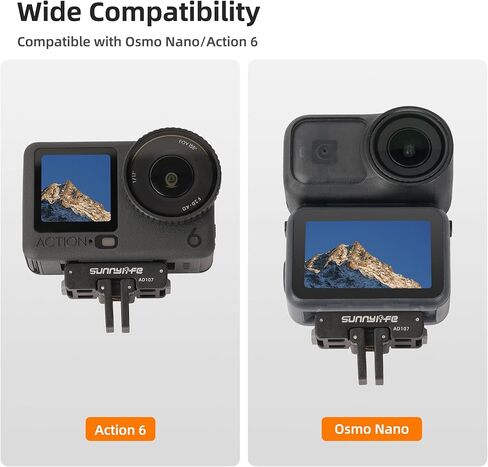 محول تركيب مغناطيسي ثنائي الاتجاه لـ DJI Osmo Action 6/Nano - قاعدة سريعة التحرير مع خيط 1/4 بوصة وموصل قابل للطي للحوامل الثلاثية وعصا السيلفي وملحقات مدونات الفيديو in Kuwait