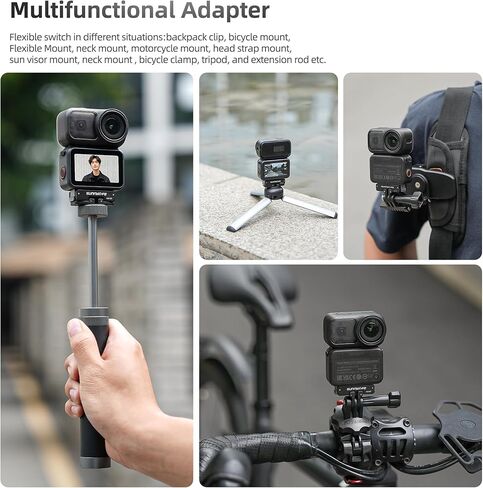 محول تركيب مغناطيسي ثنائي الاتجاه لـ DJI Osmo Action 6/Nano - قاعدة سريعة التحرير مع خيط 1/4 بوصة وموصل قابل للطي للحوامل الثلاثية وعصا السيلفي وملحقات مدونات الفيديو in Kuwait