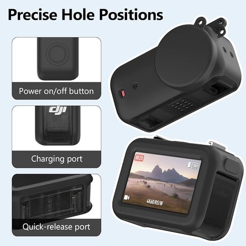 ملحقات دي جي آي أوسمو نانو، غطاء سيليكون لكاميرا دي جي آي أوسمو نانو، غطاء USB محفوظ، حماية كاملة، لا خوف من الخدوش والصدمات، أسود in Kuwait