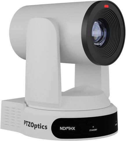 كاميرا PTZOptics Move 4K SDI/HDMI/USB/IP PTZ مع تكبير بصري 30x (أبيض) (PT30X-4K-WH-G3) + حامل حائط عالمي (أبيض) in Kuwait