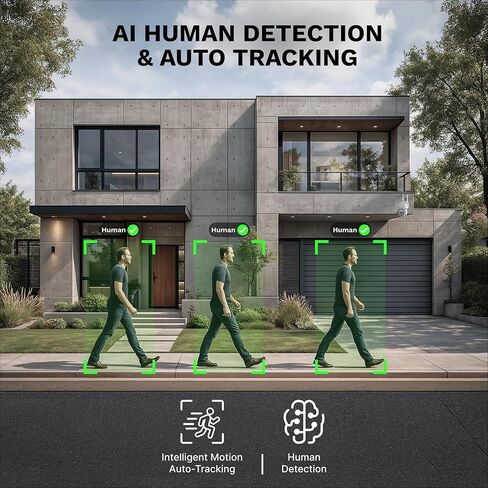 كاميرا مراقبة خارجية Optima X3 Pro، بدقة 4K HD، تكبير رقمي 8X، اكتشاف الإنسان بالذكاء الاصطناعي، PTZ، رؤية ليلية ملونة، سهلة التركيب، سلكية أو لاسلكية، مقاومة للطقس، بدون اشتراك in Saudi Arabia