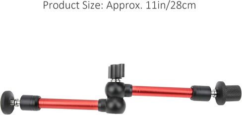11in Adjustable Universal Arm Base Holder Stand, Magic Arm Metal Universal Arm, 360° Rotation with One Key Locking, 1/4in Screw for Camera LCD Monitor Light, Aluminum Alloy (11 inches red) in Kuwait