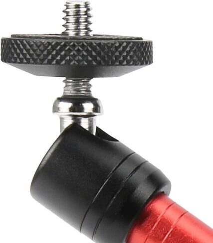 11in Adjustable Universal Arm Base Holder Stand, Magic Arm Metal Universal Arm, 360° Rotation with One Key Locking, 1/4in Screw for Camera LCD Monitor Light, Aluminum Alloy (11 inches red) in Kuwait