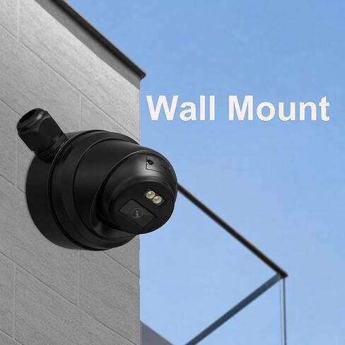 Anpviz Junction Box Bracket Black JB1280ZJ-DM8-B، تصميم معدني كامل، حامل جداري على السقف، متوافق مع كاميرات IP PoE: IPC-D3053/3083/3012/3653/3683/3582/3583 (أسود) in Kuwait