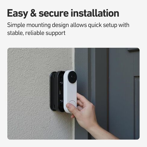 Holicfun حامل زاوية قابل للتعديل لجرس Google Nest Doorbell (سلكي، الجيل الثالث)، تعديل 0-45 درجة يسار/يمين in Saudi Arabia