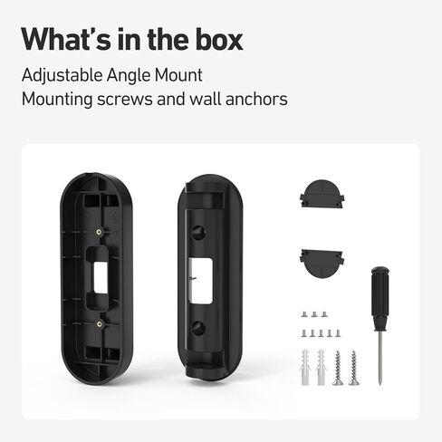 Holicfun حامل زاوية قابل للتعديل لجرس Google Nest Doorbell (سلكي، الجيل الثالث)، تعديل 0-45 درجة يسار/يمين in Saudi Arabia