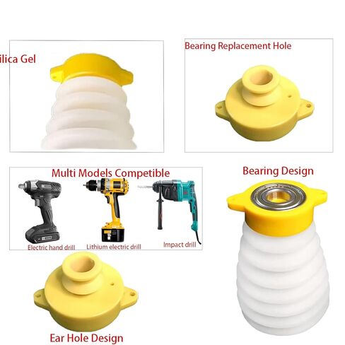 Electric Drill Dust Cover Collector - NeilBee Drilling Holes Dust Catcher Bowl, Silicone Electric Hammer Dustproof Cover, Home Improvement Tools Dustproof Accessories for Cordless Drill in Saudi Arabia