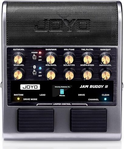 JOYO 10W Electric Guitar Combo Amp Multi-Effects Pedal Portable Amplifier with Footswitch,14 Amp Models,3-Band EQ,36 Drum Patterns & Looper,OTG Recording,Bluetooth for Practice(JAM Buddy II, Grey) in Saudi Arabia