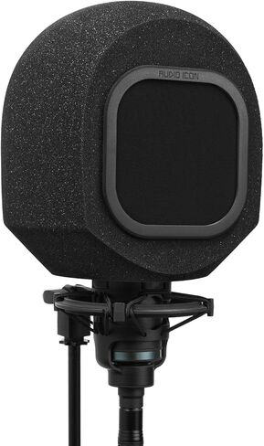 كشك عزل التسجيل الصوتي Soundbox | درع ميكروفون محمول، فلتر بوب لصوت بجودة الاستوديو للغناء، البث الصوتي، كرة إسفنجية صوتية عالية الكثافة، صندوق ميكروفون عازل للصوت (معدني) in Kuwait