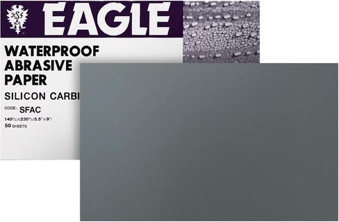 Eagle 9x5.5 Silicon Carbide Waterproof Sanding Half Sheets, Flexible Back, Grit P1500, 131-1500, 50 sheets in Saudi Arabia