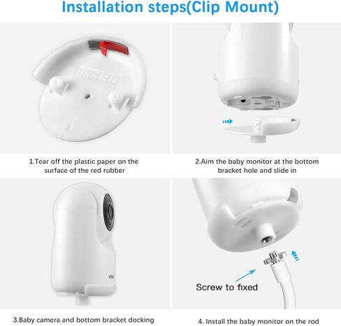 HOLACA Clip Mount for Tapo 4K Pan/Tilt Indoor Security Camera,Tapo Dog Camera w/Motion Detect Clamp Stand Bracket for Crib Nursery Pillars in Saudi Arabia