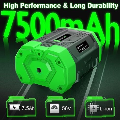 EOTTK 2 Pack 7500mAh بديلة لبطارية EGO 56V 7.5Ah BA4200 متوافقة مع بطارية ليثيوم EGO 7.5Ah 56 فولت BA4200T in Kuwait