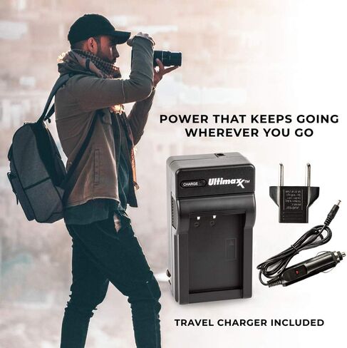 Ultimaxx AC/DC Rapid Home & Travel Charger For LI90B Batteries for Olympus Tough TG-6, TG-5, TG-Tracker, SH-1, SH-2, SP-100 IHS, Tough TG-1 iHS, Tough TG-2 iHS, Tough TG-3, Tough TG-4, SH50 iHS, SH60, in Saudi Arabia