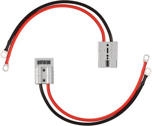 2pcs Qofioeuo بطارية Quick Connector 50A شحن الشوكة الكهربائية المكونات 600V ، مع حلقة O ، كابلات 0.98 قدم ، لسيارة البطارية ، العاكس ، الجرار ، سيارات المعالم السياحية ، Moto (9AWG/50A/حزمة 2) 2) in Kuwait
