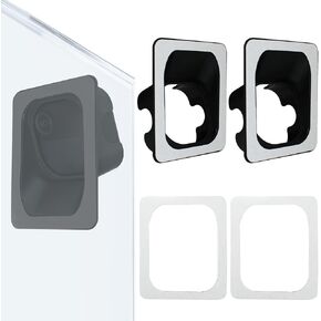 دعامة تثبيت على النافذة متوافقة مع كاميرا Blink Outdoor 4، من خلال النافذة تستخدم لاصقًا بدون ثقب 20 درجة حامل حائط زجاجي مائل، لا توجد انعكاسات داخلية لمراقبة الأمان الخارجية (أسود) in Kuwait