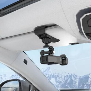 حامل سيارة SURWO Pocket 3، حامل واقي من الشمس للسيارة قابل للتعديل 360 درجة متوافق مع DJI Osmo Pocket 3، Action 5 pro/4/3، Insta360 X5 X4 X3، AKASO والمزيد من كاميرات الحركة in Kuwait