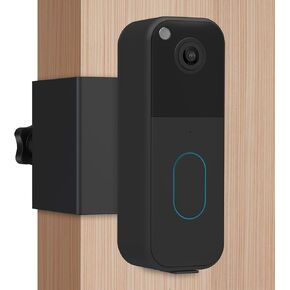 Non-Drill Door Mount Compatible with Blink Video Doorbell, Adjustable Metal Mounting Bracket for Renters and Apartments, Easy Installation, Black in Saudi Arabia
