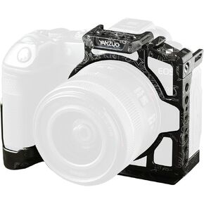 قفص كاميرا لكاميرا Canon R8 مع حامل حذاء بارد مزدوج، منصة معيارية خفيفة الوزن، إطلاق سريع من Arca-Swiss للسفر، يوتيوب، التصوير الفوتوغرافي (أسود) in Kuwait