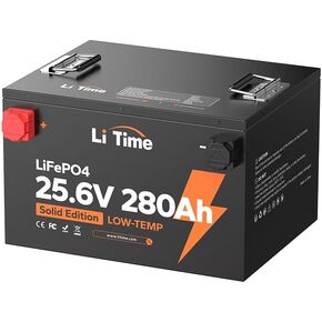 Litime 24V 230Ah LiFePO4 Battery Group 8D 4000+ Cycle Life, 5888W Continuous Output Power, IP65 Protection Class Perfect for RV Solar Power Back up Energy Marine. in Kuwait