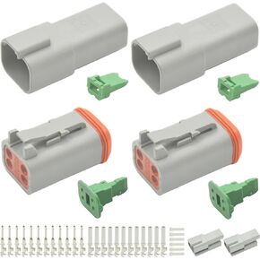 Deutsch Connector Kit 215Pcs 12 Sets 2 3 4 6 8 12 Pin Connectors with Size 16 Stamped Contacts 14-20AWG DT Series Sealed Waterproof Automotive Electrical Wire Connectors (G 2-12PIN 215PCS) in Saudi Arabia