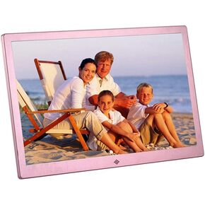 L.Ban إطار الصورة الرقمية 15 بوصة إطار الصورة الإلكترونية المعدنية USB Sd/Sdhc. مشغل Mp3 / Mp4 يدعم وظيفة الساعة والتقويم هدية Rosegold (Rosegold) in Kuwait