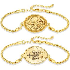 سوار القديس راعي للنساء الرجال 925 الجنيه الاسترليني الفضي سوار الصلاة المسيحية كاثوليكية سحر ملهمة الميدالية الدينية هدايا المجوهرات in Kuwait