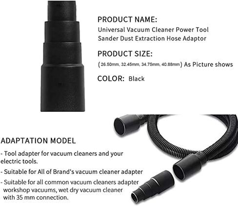 2pcs Vacuum Hose Adapter Universal Vacuum Attachment Adapter Cleaner Dust Extraction Hose Converter Cleaner Tool for Circular Saw Table Saw Eccentric Grinder in Saudi Arabia