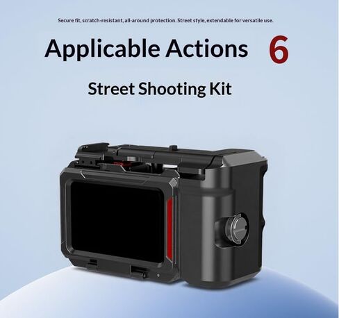 مجموعة حامل قفص الكاميرا/مقبض الكاميرا، لـ DJI Osmo Action 6، مادة سبائك الألومنيوم مع فتحة حذاء بارد وفتحة ملولبة 1/4 بوصة، سهلة التركيب in Kuwait