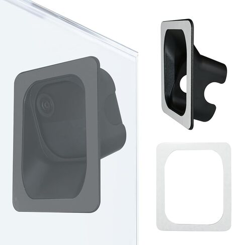 دعامة تثبيت على النافذة متوافقة مع كاميرا Blink Outdoor 4، من خلال النافذة تستخدم لاصقًا بدون ثقب 20 درجة حامل حائط زجاجي مائل، لا توجد انعكاسات داخلية لمراقبة الأمان الخارجية (أسود) in Saudi Arabia