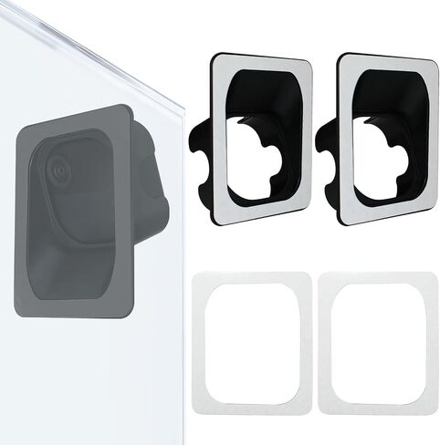 دعامة تثبيت على النافذة متوافقة مع كاميرا Blink Outdoor 4، من خلال النافذة تستخدم لاصقًا بدون ثقب 20 درجة حامل حائط زجاجي مائل، لا توجد انعكاسات داخلية لمراقبة الأمان الخارجية (أسود) in Kuwait