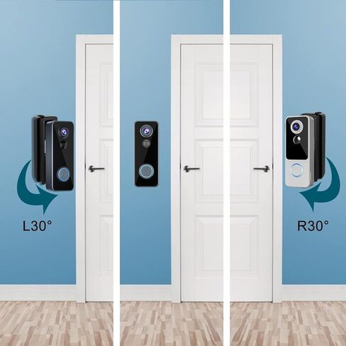 مجموعة تثبيت دعامة تعديل زاوية التركيب متوافقة مع جرس باب الفيديو J9 PLUS/J9N/J11/J4، حامل إسفين قابل للتعديل من 25 إلى 50 درجة، محول تعديل الزاوية (جرس الباب غير متضمن) in Kuwait