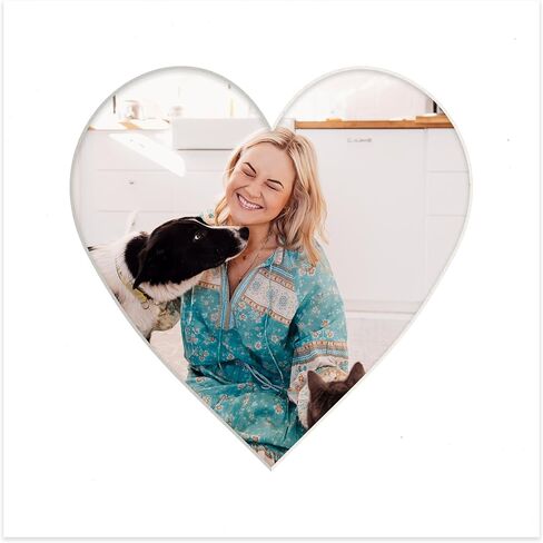 14x14 Mat Bevel Cut for 10x10 Photos - Precut White Heart Shaped Photo Mat Board Opening - Acid Free Matte to Protect Your Pictures - Bevel Cut for Family Photos, Pack of 1 Matboard Show Kit With Acid in Saudi Arabia