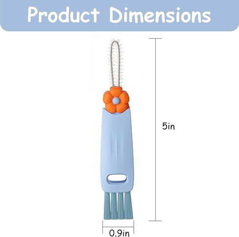 1PC 3-in-1 Cup Lid Cleaning Brush – Blue Portable Cup Cleaner for Home Kitchen Tools in Saudi Arabia