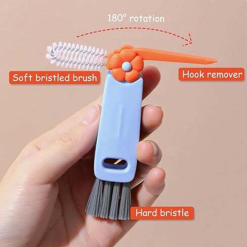 1PC 3-in-1 Cup Lid Cleaning Brush – Blue Portable Cup Cleaner for Home Kitchen Tools in Saudi Arabia
