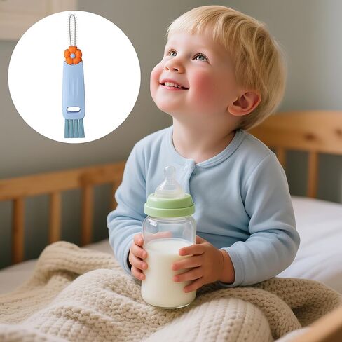 1PC 3-in-1 Cup Lid Cleaning Brush – Blue Portable Cup Cleaner for Home Kitchen Tools in Saudi Arabia