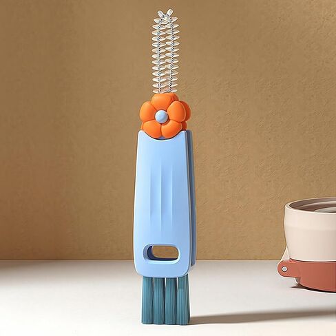 1PC 3-in-1 Cup Lid Cleaning Brush – Blue Portable Cup Cleaner for Home Kitchen Tools in Saudi Arabia