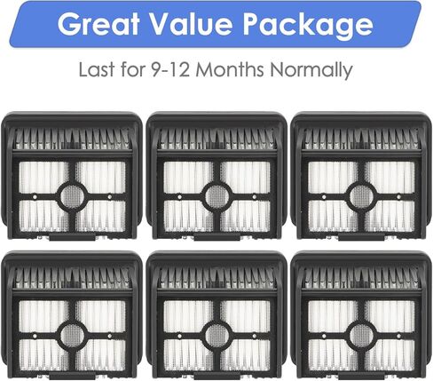 (6 Pack) H12 Pro Replacement HEPA Filters Compatible with Dreame H12 Pro FlexReach/ H12 Dual/ H13 Pro/ M12/ H12S/ G10 Pro/ G10 Combo Cordless Wet and Dry Vacuum Cleaner, Vacuum Filters in Saudi Arabia