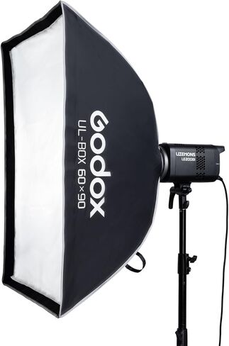 Godox Litemons LE300Bi LED فيديو ضوئي مع Godox 24 بوصة × 35 بوصة سوفت بوكس ​​مع حامل بوينز in Kuwait