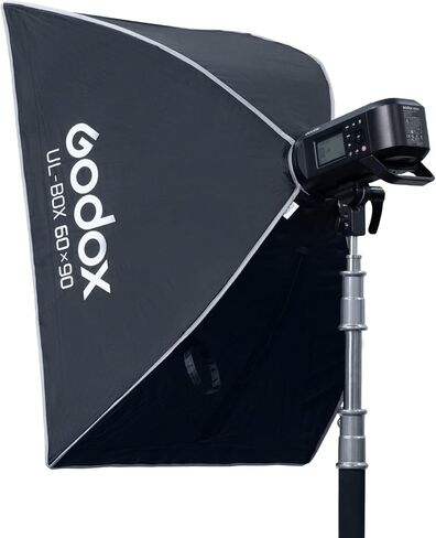 Godox Litemons LE300Bi LED فيديو ضوئي مع Godox 24 بوصة × 35 بوصة سوفت بوكس ​​مع حامل بوينز in Kuwait