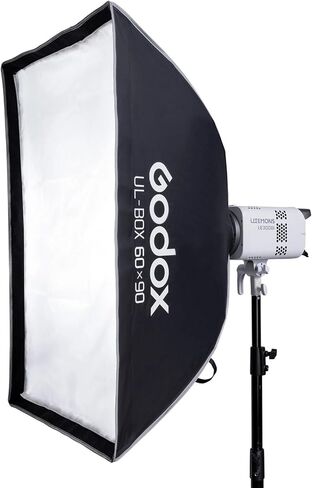 Godox Litemons LE200Bi Bicolor LED Video Light (أبيض) مع Godox 24 "x 35" Bowens Mount Strip Softbox in Saudi Arabia