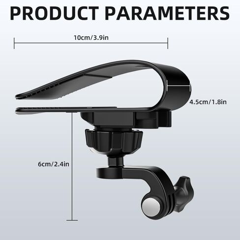 حامل سيارة SURWO Pocket 3، حامل واقي من الشمس للسيارة قابل للتعديل 360 درجة متوافق مع DJI Osmo Pocket 3، Action 5 pro/4/3، Insta360 X5 X4 X3، AKASO والمزيد من كاميرات الحركة in Kuwait