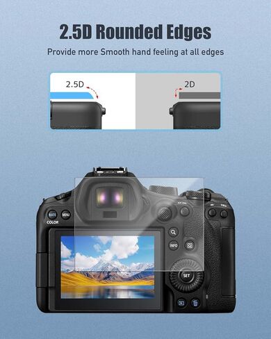 2-Pack Screen Protector for Canon EOS R6 Mark III,9H Hardness Tempered Glass for Canon EOS R6 Mark III Camera, Anti-Scratch, Bubble Free, HD Clarity in Saudi Arabia