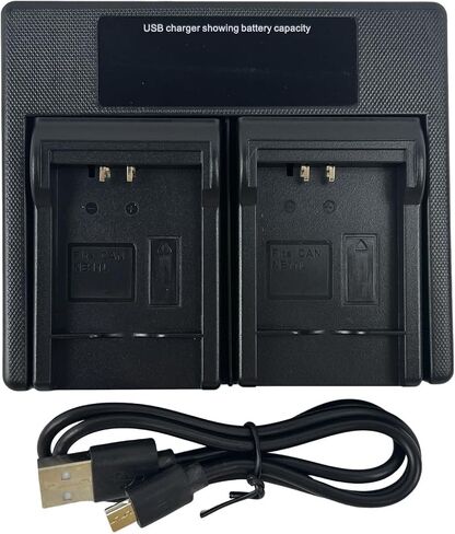 شاحن بطارية مزدوج LED USB لـ NB-11L NB-11LH، متوافق مع ELPH 110 HS، 130 HS، 340 HS، 350 HS، A2300، SX400 is، A2400 is، A2500، A3500 is، A4000 is، IXS 240 HS، IXUS 285 HS in Kuwait