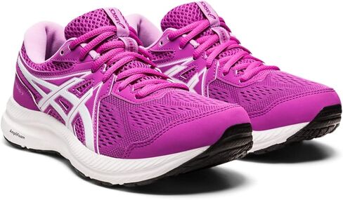 حذاء الجري Gel-Contend 7 للسيدات من ASICS، مقاس 9.5، أوركيد/أبيض in Kuwait