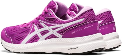 حذاء الجري Gel-Contend 7 للسيدات من ASICS، مقاس 9.5، أوركيد/أبيض in Kuwait