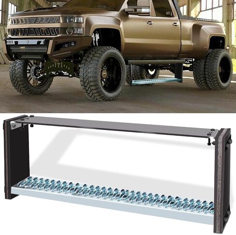 Universal Flexible Rubber Truck Step, Rubber Steps for Trucks to Mitigate Off-Road Impact, Hot Dipped Galvanized Steel Semi Trailer Cable Step, Commercial Truck Accessories with 14" Wide x 10" Tall in Kuwait