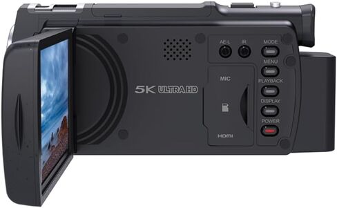 ORDRO XV80 كاميرا فيديو كاميرا فيديو 5K 48MP UHD 1080P 60 إطارًا في الثانية 12X تكبير بصري لليوتيوب، رؤية ليلية بالأشعة تحت الحمراء 40X تكبير رقمي 3.5 بوصة شاشة لمس كاميرا Vlog مع غطاء عدسة ومثبت يدوي ضوء الأشعة تحت الحمراء in Kuwait